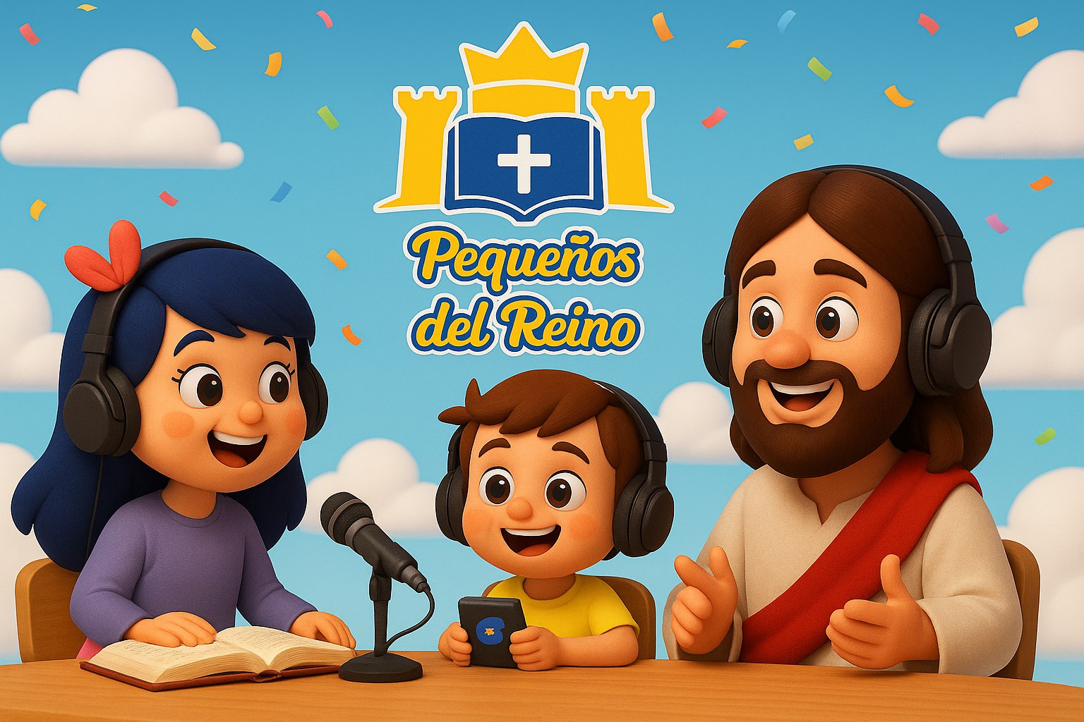 Niños aprendiendo con Jesús en Pequeños del Reino